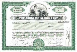 Coca-Cola Co. (Coke) - Stock Certificate (Uncanceled)